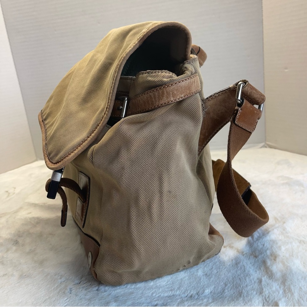 COACH Canvas Messenger Bag with Leather Trim - Picture 12 of 16